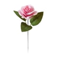 thumbnail image 2 of Singles Artificial Rose Stems With Leaves And Wedding Bouquet Decorative Florals Accents And Faux Flower Available In 5 Colors, 2 of 6