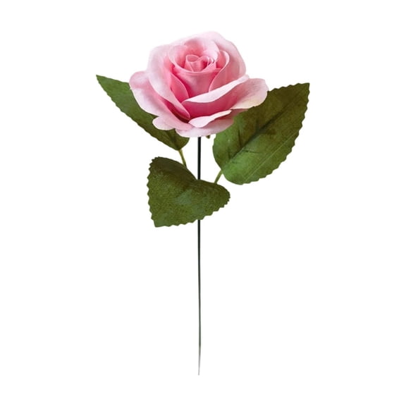Single Stem Artificial Rose Flower, Single Stem Artificial Rose Flower, Wedding Faux Floral Accent, Multi Color Decorative Bloom for Home Hotel Party Courtyard Romantic Layout