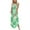 Green, variant on SMihono Summer Boho Maxi Dress for Women Plus Size Women's Printed Sleeveless Cross Front Neck Long Dress Beach Swing Sundress