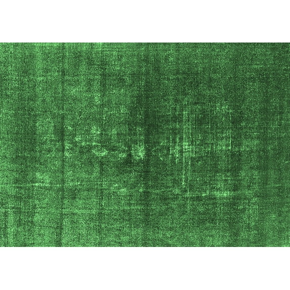 Ahgly Company Indoor Rectangle Oriental Emerald Green Industrial Area Rugs, 2' x 4'