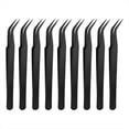 thumbnail image 1 of Juego de 9 Pinzas de Precisión para Manualidades, de Acero Inoxidable, con Puntas Curvas para Joyería y Extensiones de Pestañas., 1 of 5