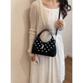 thumbnail image 2 of Top Handle Mujer Blanco Y Negro Con Lunares Estilo Vintage, 2 of 6