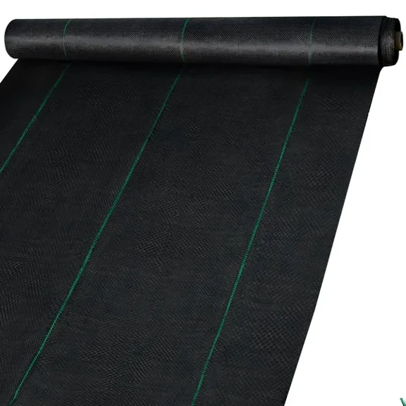 2x3FT 300FT Premium Heavy Duty 2.4OZ Woven Weed Barrier Fabric High Permeability Geotextile Underlayment Polyethylene Ground Cover for Flower Bed