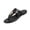 Black, variant on Flat Casual Flip Flops, Everyday Comfortable Slippers, Beach Casual Sandals, Women's Fashion Thong Shoes, Women's Metal Ornament Flip Flops, Faux Leather Flat Thong Sandals, Black 7.5