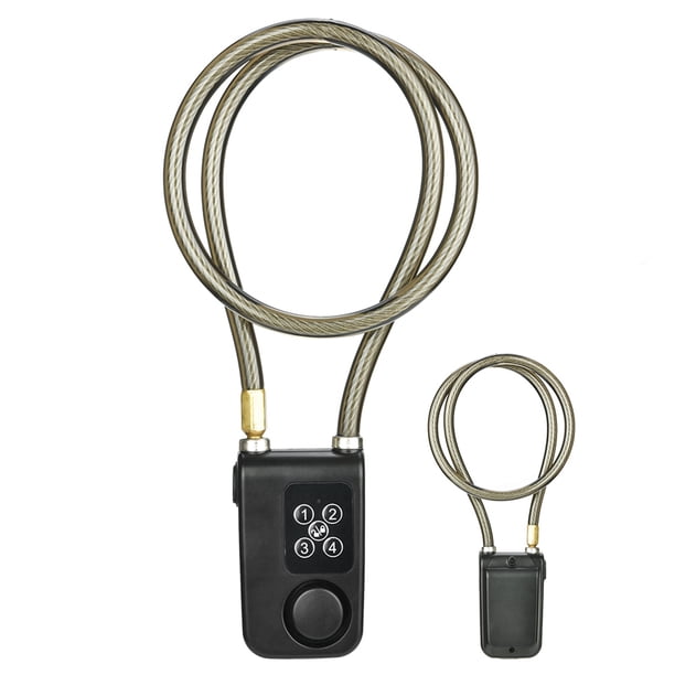 Candado de alarma con bloqueo de sirenacandado de cadena de bicicletacandado de alarma de motocicletapara motocicleta de bicicleta eléctrica para uso en interiores y exteriores