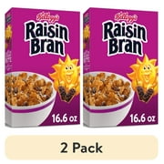 (2 pack) Kellogg's Raisin Bran Original Breakfast Cereal, 16.6 oz Box