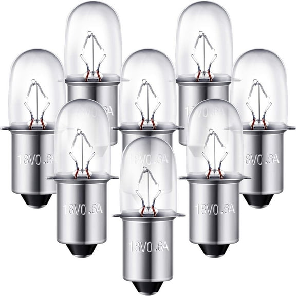 8 Packs 780287001 Flashlight Bulbs Replacement Bulbs Compatible with 18V Flashlight P704 P703 P700