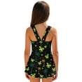 thumbnail image 2 of DISNIMO Jamaican Flag Print Girls Swimsuits Palm Tree Print One Piece Swimwear with Skirt Sleeveless Bathing Suit U Neck Swim Dress for Kids Girls, 2 of 8