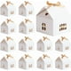 thumbnail image 1 of Cajas de regalo con forma de casa, 12 unidades, cajas de cartón blancas para dulces, recuerdos de boda con lazo, caja de regalo con ventanas pequeñas, 1 of 9