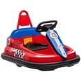 thumbnail image 3 of Aosom Bumper Car for Kids, 360° Rotation 6V Electric Ride on Bumper with Twins Motors, Music Horn and LED Lights, Safety Belt, Red, 3 of 10