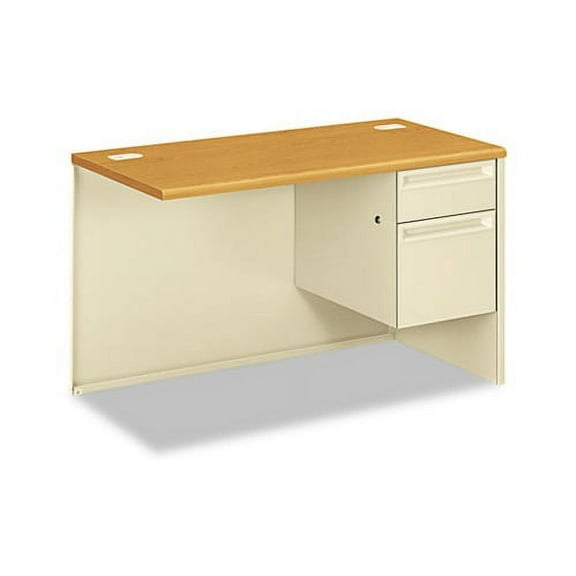 38000 Series Flush Return Right, 48w x 24d x 29-1/2h, Harvest/Putty