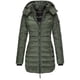 thumbnail image 1 of Women Warm Hooded Down Jacket Casual Slim Coat Puffer Jacket Women Quilted Lightweight Puffer Jacket-khaki, 1 of 3