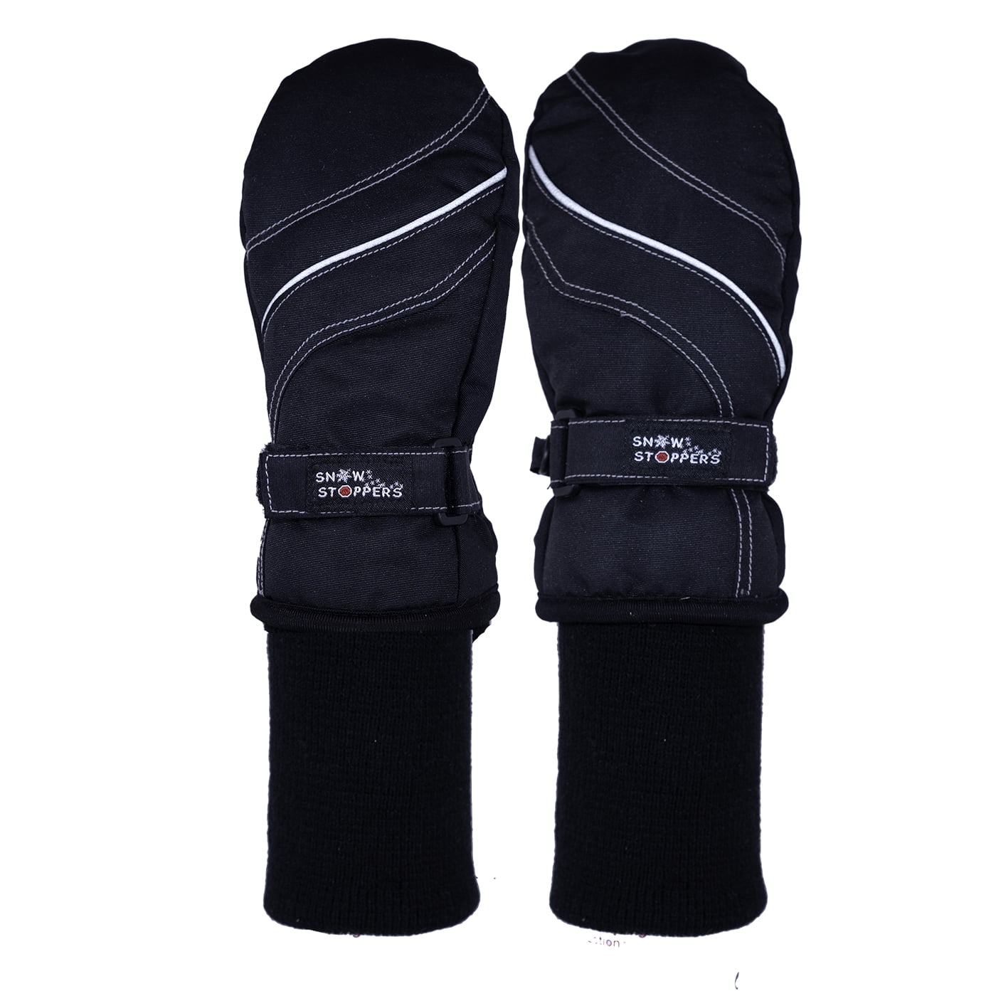 SnowStoppers Kids Ski & Snowboard Mittens (Small, Black)