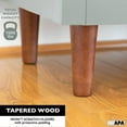 thumbnail image 5 of Ilyapa Wooden Furniture Feet - Set of 4 Brown 6 Inch Tapered Replacement Furniture Leg for Sofas, Chairs, Loveseats, Ottoman, Dressers, End Tables, 5 of 7