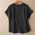 thumbnail image 6 of Sexlip Women's Top V-Neck Short Sleeve Casual Stylish Look Daily Wear Essential Durable Quality Fashion Forward Modern Style Black L, 6 of 6