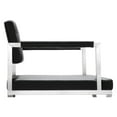 thumbnail image 5 of TOV Furniture Director Black Vegan Leather Counter Stool with Silver Legs, 5 of 7