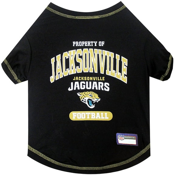 Pets First NFL Jacksonville Jaguars Pet T-Shirt. Licensed, Wrinkle-free, Tee Shirt for Dogs/Cats. Football Shirt