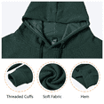 thumbnail image 4 of Xidunhg Mens Hoodies Pullover Long Sleeve Waffle Casual Sweatshirt with Pocket Green M, 4 of 5