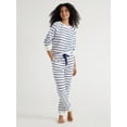 thumbnail image 2 of Joyspun Women's Sleep Fleece Top and Joggers Pajama Set, 2-Piece, Sizes S to 3X, 2 of 5