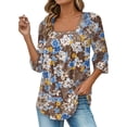 thumbnail image 4 of Bovemsi Camisole Tops for Women Vintage Solid Color T Shirt With Square Neck Ladies Casual Pleated Loose And Flowing Sleeve Top Basic Tanks, 4 of 6