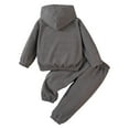 thumbnail image 5 of Futezty Toddler Boys Girls Clothes Fall Winter Outfit Sets, Baby Boy Girl Long Sleeve Round Neck Hooded Pocket 12 18 24 Months 2T 3T 4T 2Pcs Set Hoodie, 5 of 9