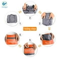 thumbnail image 6 of Deago Large Capacity Waterproof Foldable Lightweight Travel Duffel Bag Storage Bag Carry on Luggage Bag for Men Women (Orange), 6 of 9