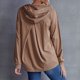 thumbnail image 5 of Sudadera con capucha suelta con bolsillo Sudadera de gran tamaño Tops casuales MABOTO Beige/Pequeña, 5 of 7