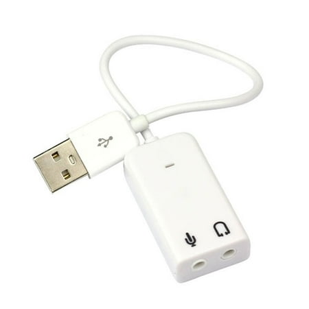 USB 2.0 Virtual 7.1 Channel Audio Sound Card Adapter For Laptop PC