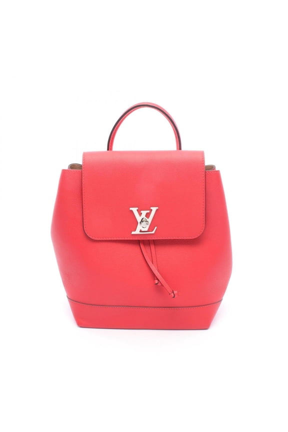 Pre-Owned Louis Vuitton Lockme Backpack, Rucksack, Handbag, Leather, Taurillon Women's, Red,...