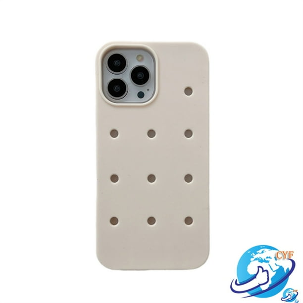 Funda De Silicona Perforada Para iPhone 11 DIY CROCS Para 14 13 12 Pro Max 14 Plus