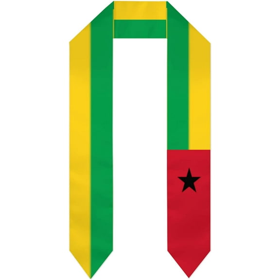 DABOYOZHZH Guinea-Bissau Flag Graduation Shawl Sash Stole Wraps Scraf For International Study Pride Women Men