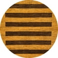 thumbnail image 1 of Ahgly Company Indoor Round Abstract Saddle Brown Abstract Area Rugs, 6' Round, 1 of 6