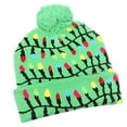 thumbnail image 2 of LED Knitted Christmas Hat with Colorful Lights, Warm Luminous Winter Beanie for Holiday Parties, Soft Festive Knit Cap for Adults and Seniors, Christmas Decoration and Gift Accessory,G, 2 of 7