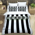 thumbnail image 3 of Juegos de ropa de cama de película de terror B-Beetlejuice, suministros exquisitos, juego de edredón, juego de cama, juego de cama, regalo de cumpleaños de lujo, 3 of 4