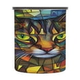 thumbnail image 2 of Wobogo Stained Glass Civet Cat Food Storage Jars 304 Food Grade Stainless Steel Canisters With Vacuum Airtight Lids for Coffee Snacks Nuts Cereal 500ML, 2 of 9