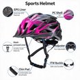 thumbnail image 6 of Mountain Bike Helmet, Lightweight Bicycle Helmet with Visor, One Piece Molding Mountain Bike and Road Bike Helmet for Men and Women, 6 of 9