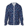 thumbnail image 1 of Balery Colorful Stars Sudadera ligera de manga larga con capucha y protección solar UPF 50+ para hombre y mujer, ideal para pesca y running-Medium, 1 of 7