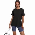 thumbnail image 2 of Ronuti Fall Winter Workout Tops for Women UPF 50+ Breathable Quick Dry Loose Fit T Shirt Outdoor Yoga Running Hiking Gym Tee Top, 2 of 7