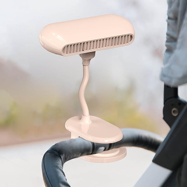 Ventilador de con clip recargable, ventiladores de aire con batería de refrigeración silenciosa, mini ventilador de escritorio personal portátil Rosa Baoblaze Ventilador de escritorio con clip