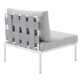 thumbnail image 3 of Harmony Sunbrella Outdoor Patio Aluminum Armless Chair, 3 of 6