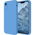 thumbnail image 1 of iPhone XR Case, Silicone Upgraded [Square Edges] & [Camera Protecion] Phone Case with Soft Anti-Scratch Microfiber Lining, 6.1 inch, Blue, 1 of 5