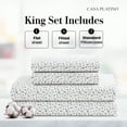 thumbnail image 2 of Casa Platino 100% Cotton King Size Sheets – Luxurious Hotel-Style Silky Percale Sheets king Size, 15Inch Deep Pocket, Low Pill Easy to Wash – White Grey Dot, 2 of 7