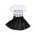 thumbnail image 1 of Sonducket 2 uds. Ropa de bebé, conjunto de camiseta de manga corta para niña, camiseta, conjuntos de ropa Blanco negro 80cm, 1 of 6