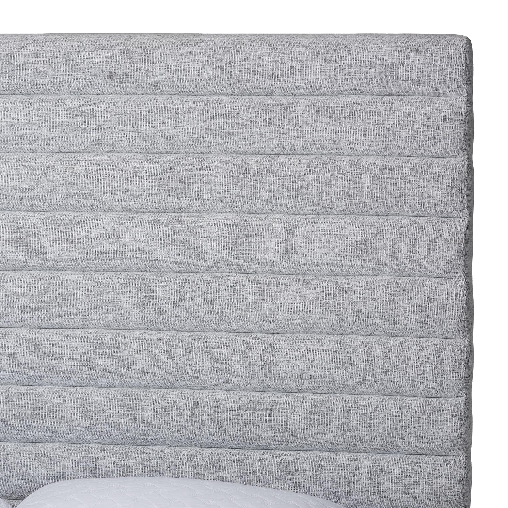 Baxton Studio Cadmus Modern Platform Bed, Queen, Light Grey