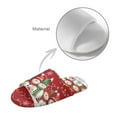 thumbnail image 5 of Xoenoiee Christmas Snowman Bulb Snowflake Print Warm Slippers for Women Men, Memory Foam Soft Warm Slip On Anti-Skid Open Toe Cotton House Slippers for Indoor Outdoor, 12-13 Women/11-12 Men, 5 of 7