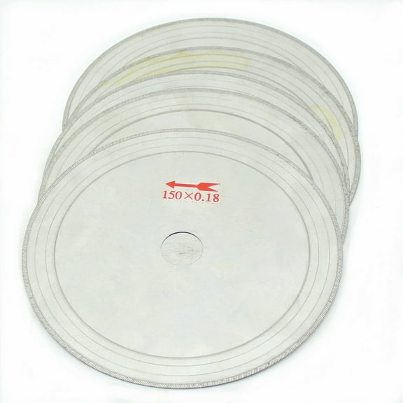 ILOVETOOL 5Pcs 6" inch 150mm Super-Thin Rim 0.017" 0.43mm Diamond Lapidary Saw Blades Arbor Hole 3/4'' 20mm Cutting Disc for Stone Glass Ceramic Tile Marble