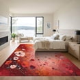 thumbnail image 3 of ODIKA 6'x9' Machine Washable Non-Slip Area Rug, Watercolor Red High Traffic Rug, Red, 1097575, 3 of 7