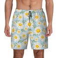 thumbnail image 2 of Goofa Daisies Flowers Printed Men's Swim Trunks Board Shorts Quick Dry Mens Swimming Trunks with Compression Liner,Breathable Fit Hawaii Beach Shorts-X-Large, 2 of 9