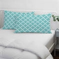 thumbnail image 4 of Quatrefoil Moroccan Pattern Body Pillow Cover, Pillowcase Protectors with Zipper, Breathable Decorative Throw Pillow Case Cover, Geometric Aqua Morocco Pillow Shams for Couch Sofa 24x36Inch, 4 of 8