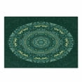 thumbnail image 1 of Mandala Cutting Board, Eastern Ancestral Circle Form with Swirling Leaves Revival Old Retro Design, Decorative Tempered Glass Cutting and Serving Board, Small Size, Teal, by Ambesonne, 1 of 1